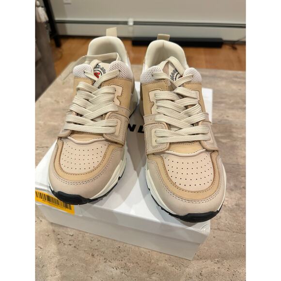 NEW in box Sandro Camel Mesh Nubuck + Leather Sneakers 37 / 6.5 - Picture 7 of 9